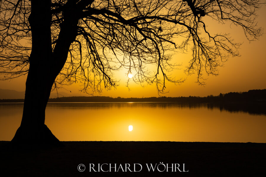 Sonnenuntergang am Simssee